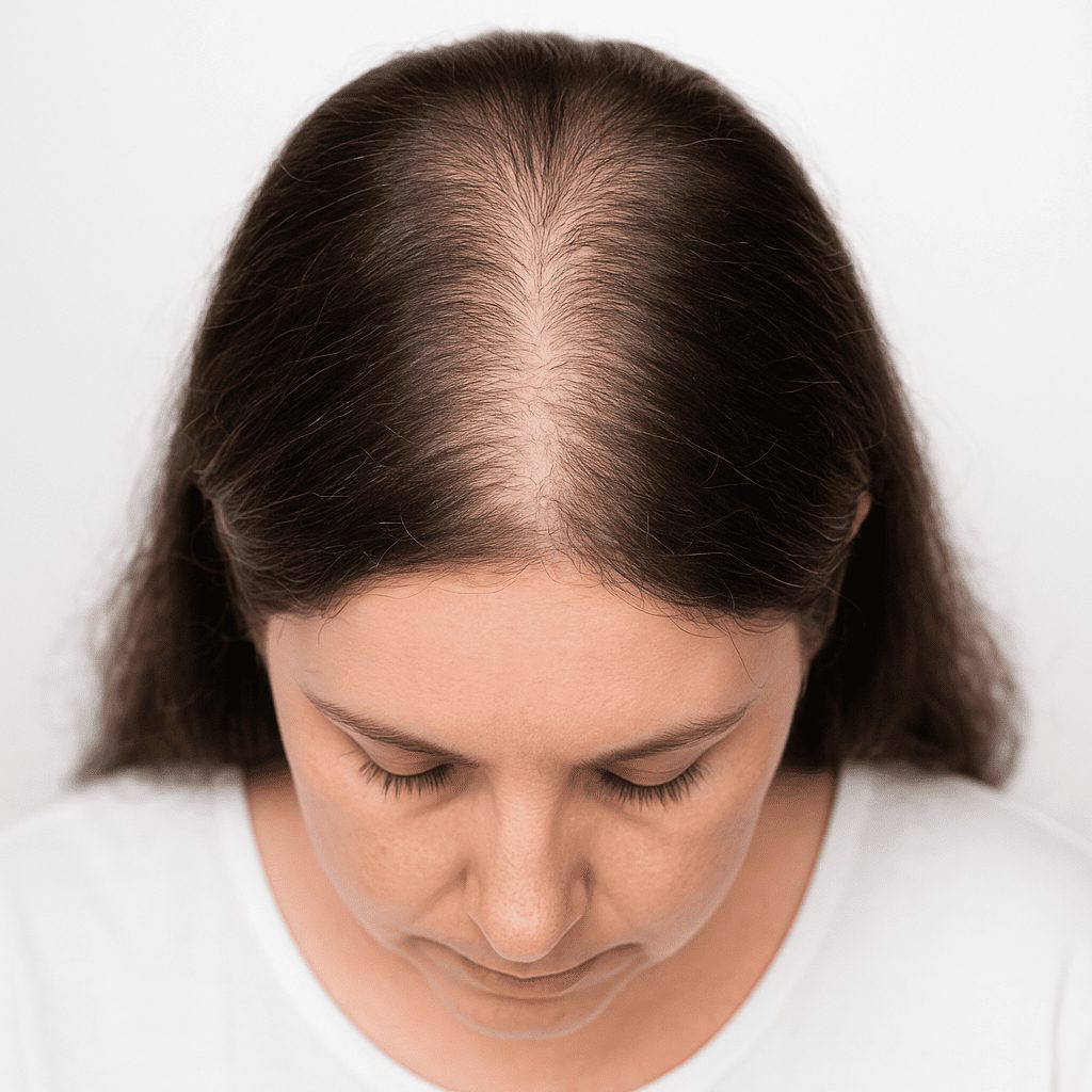 female pattern hair loss example