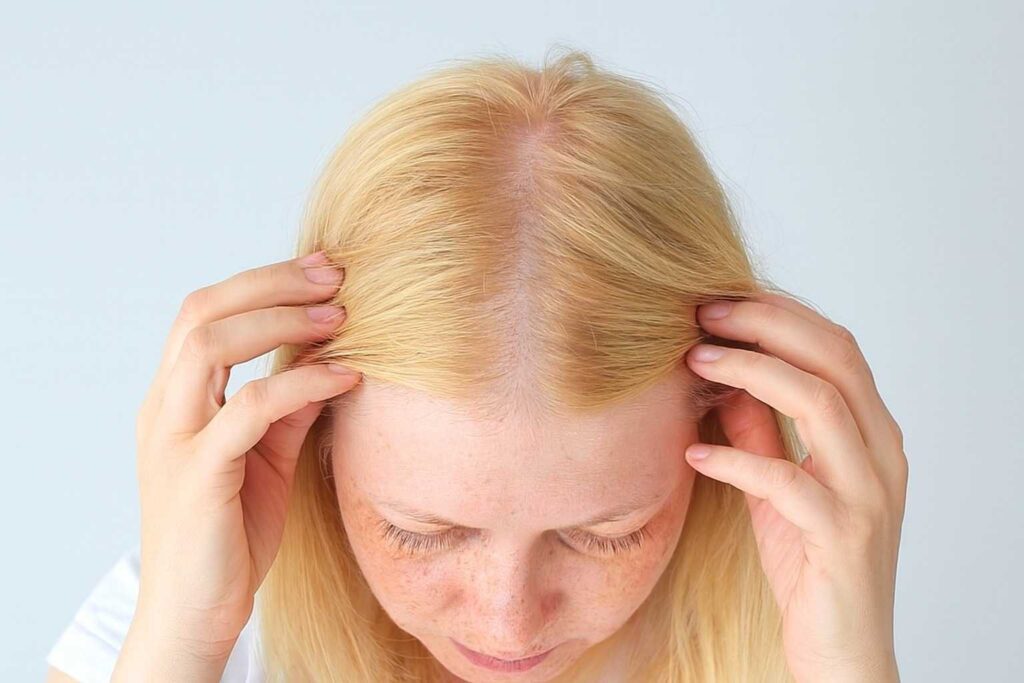 female pattern hair loss example