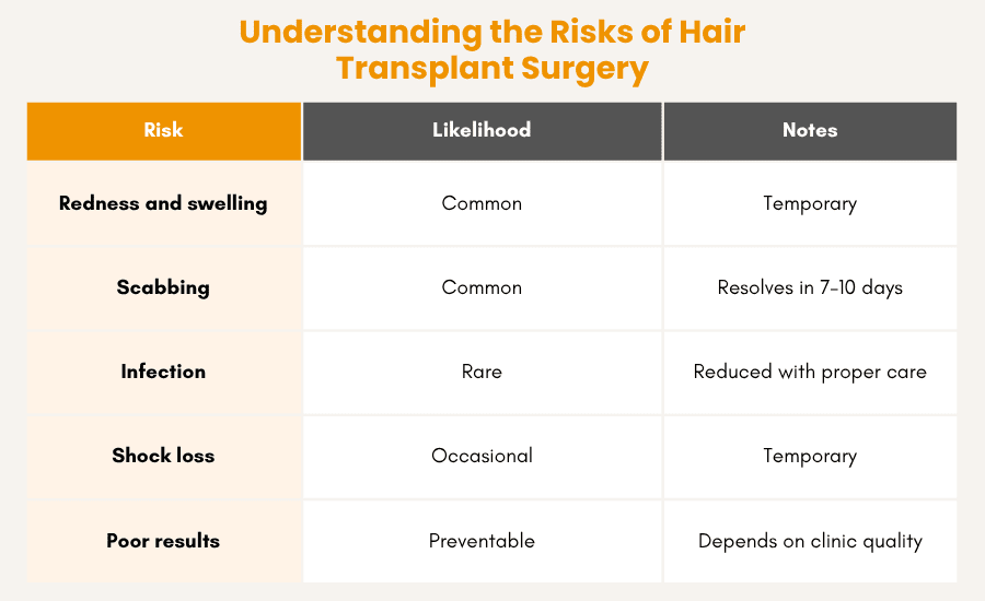 understanding the risks of hair transplant surgery