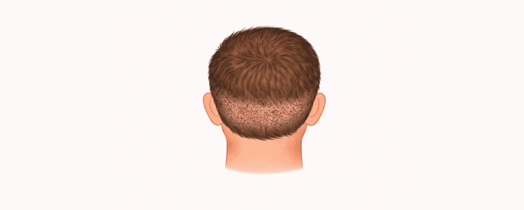 fue hair graft extraction close up