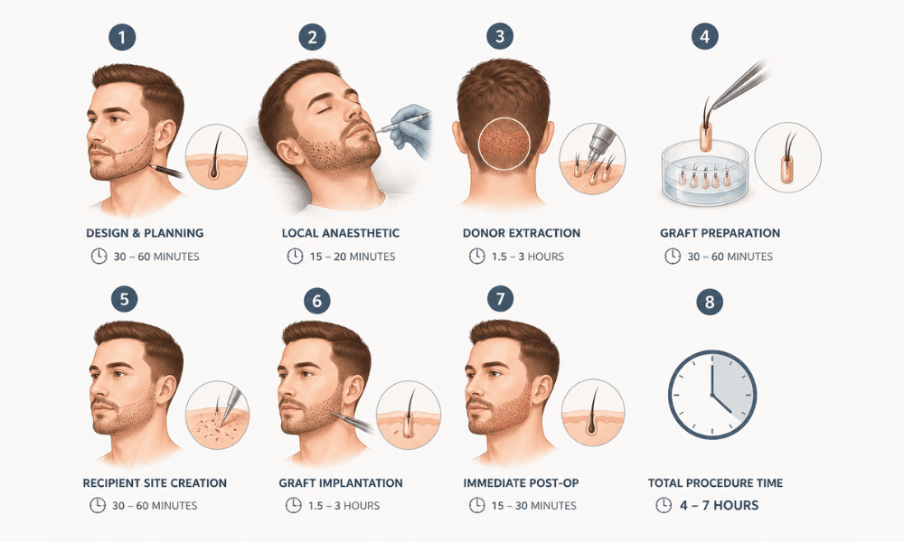 hair transplant process times
